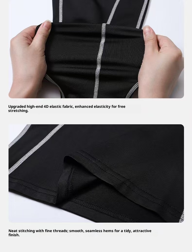 Ensemble de compression pour enfants 001 - Printemps, été, automne - Idéal pour la course à pied, le basketball, le football et le fitness._voghion.com