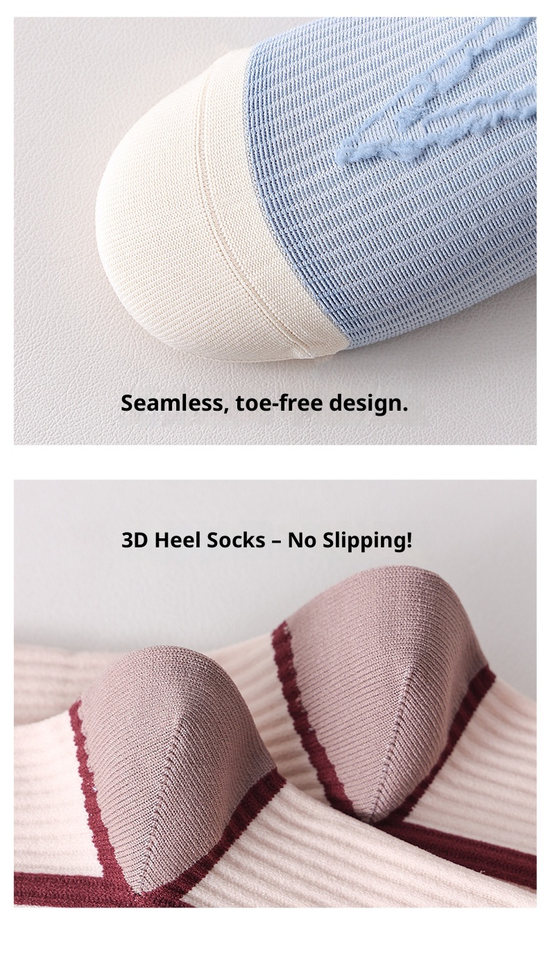 Chaussettes de sport Yoga Micro pour femmes, idéales pour le fitness et le cyclisme, avec maintien vertical du mollet et design rayé amincissant._voghion.com