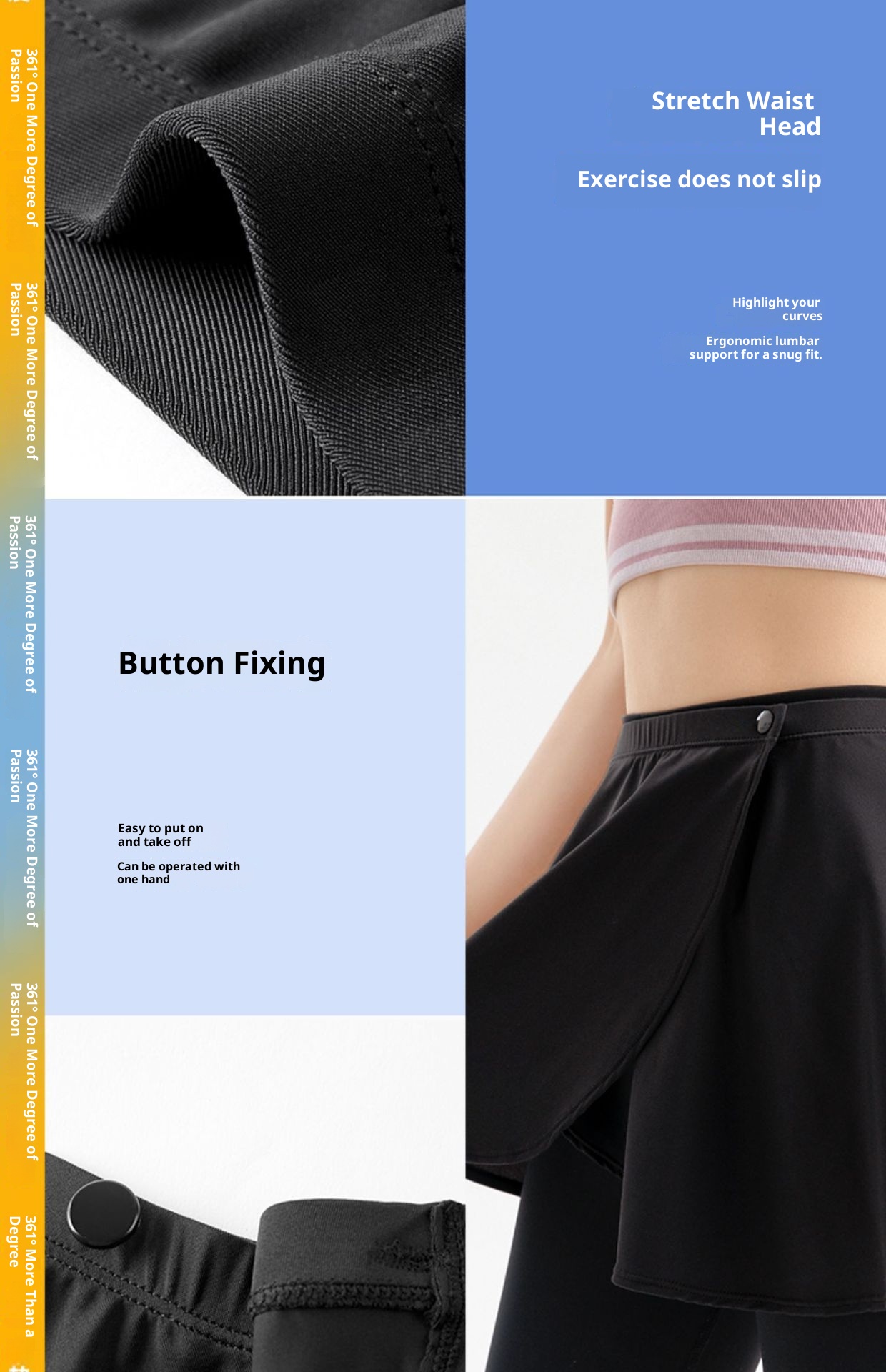 001 361 Gonna esterna anti-imbarazzo per il fitness, in un unico pezzo, per lo yoga, per le donne_voghion.com