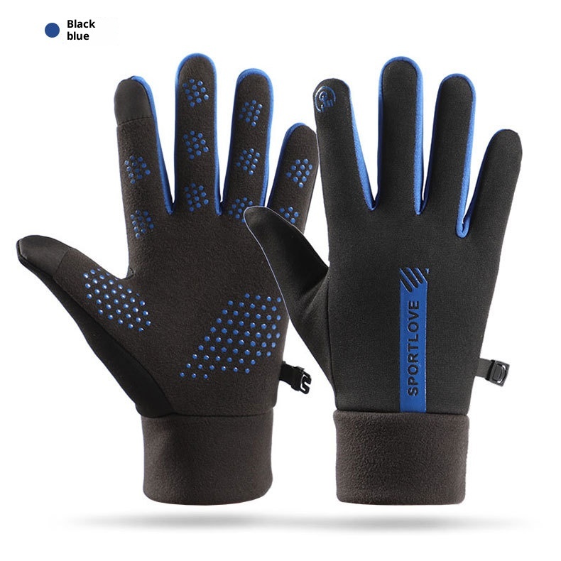Gants d'extérieur chauds ActiveGo pour hommes et femmes, coupe-vent, imperméables, d'hiver, en velours antidérapant et tactile pour la moto_voghion.com