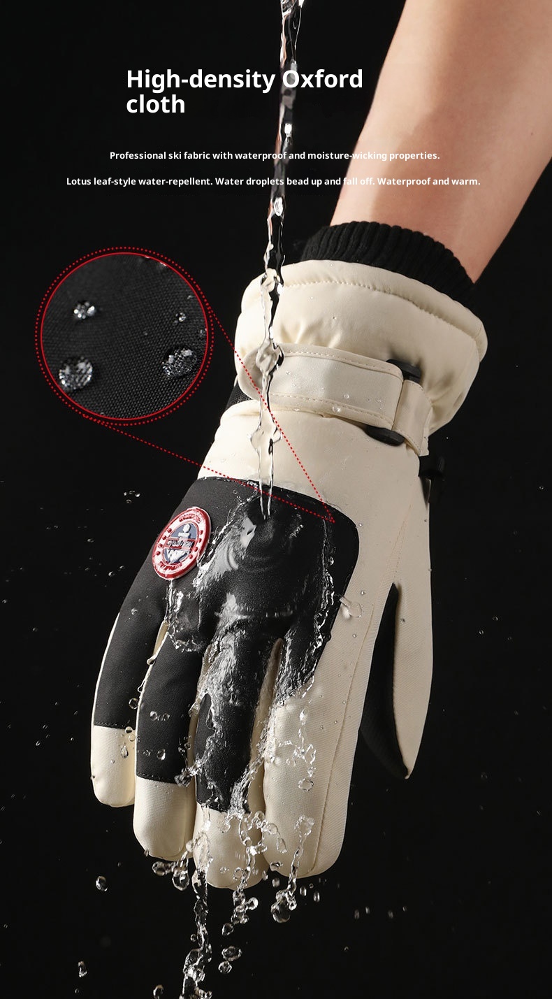 ActiveGo Ski X8 Unisex Windproof Waterproof Outdoor Cycling Motorcycle Winter Fleece Lined Thickened Warm Finger-separated Gloves_voghion.com