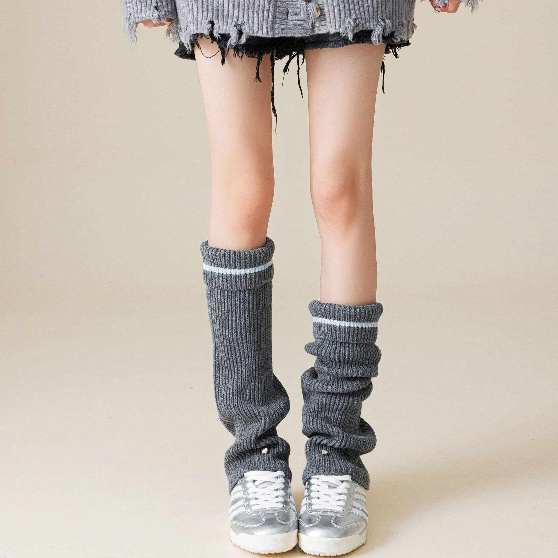 001 001 Calzini lunghi da donna, caldi e spessi, per yoga, fitness e sport, autunno inverno_voghion.com