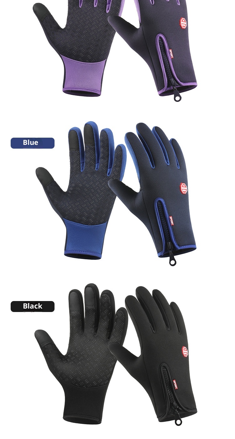 ActiveGo Outdoor Waterproof Winter Touch Screen Men And Women Windproof Riding Zipper Sports Plus Velvet Mountaineering Skiing_voghion.com