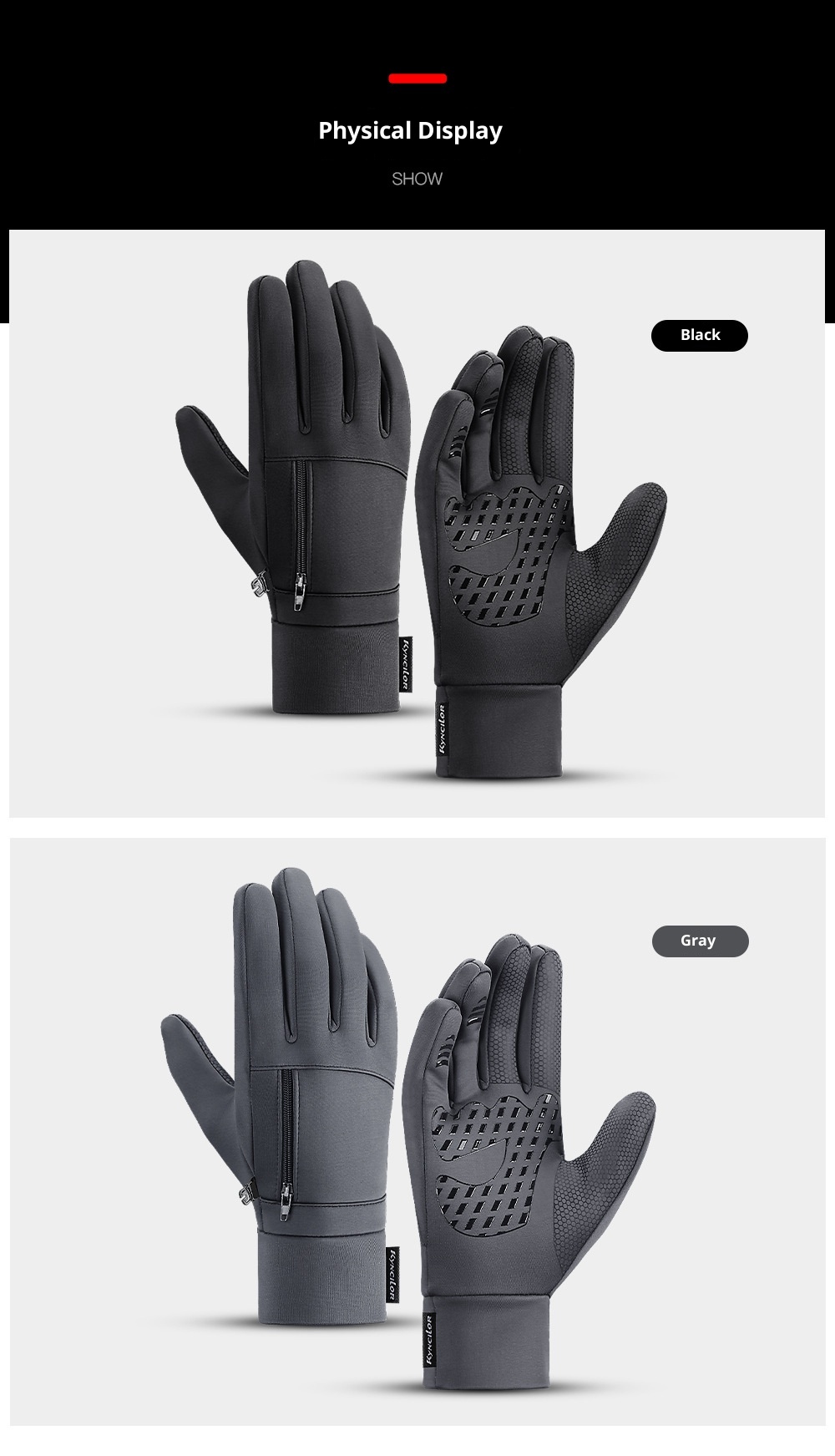 ActiveGo Outdoor Autumn And Winter Warm Bicycle Riding Touch Screen Windproof Women's Ski Sports Gloves Wholesale_voghion.com