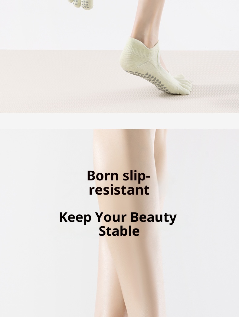 001 Manufacturer New Product Wholesale Autumn Winter Yoga Professional Non-Slip Open Five-Toe Bodhi Split Toe Floor Socks_voghion.com