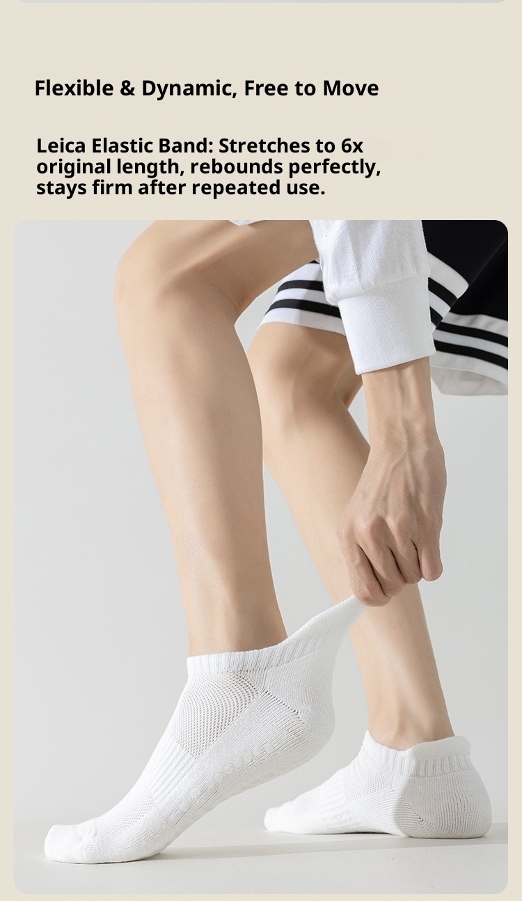 001 90% Yoga Herren Professionelle Anti-Rutsch Pilates Nahtlose Fitness Laufsocken aus reiner Baumwolle_voghion.com