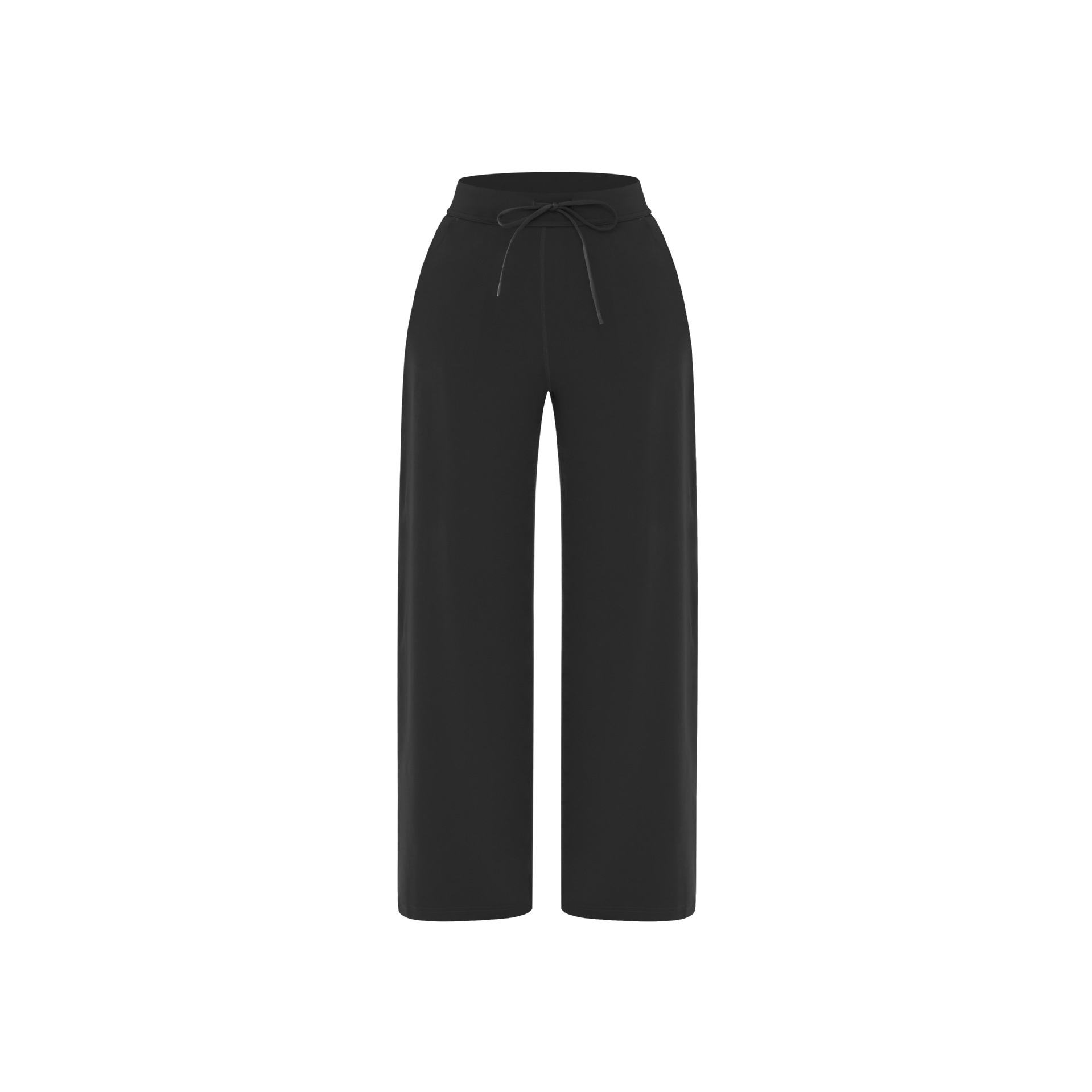 001 Damen Freizeit-Sporthose, locker geschnitten, schnelltrocknend, gerader Schnitt, hoher Bund, Bauchkontrolle, Yogahose, weites Bein_voghion.com