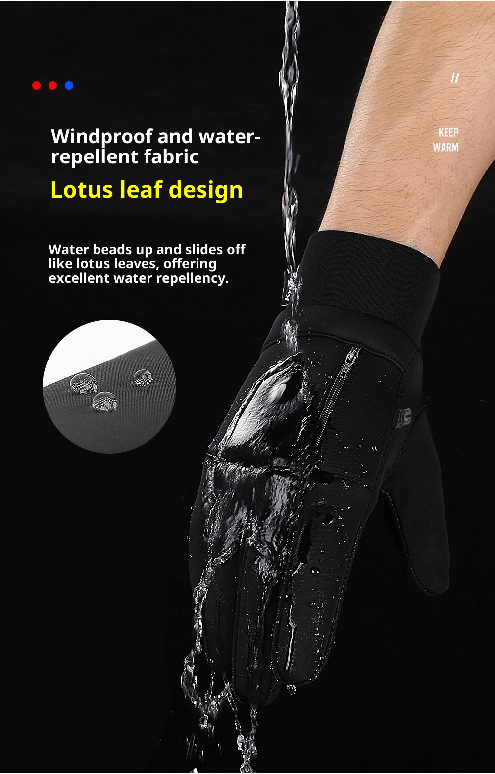 ActiveGo Outdoor Autumn And Winter Warm Bicycle Riding Touch Screen Windproof Women's Ski Sports Gloves Wholesale_voghion.com