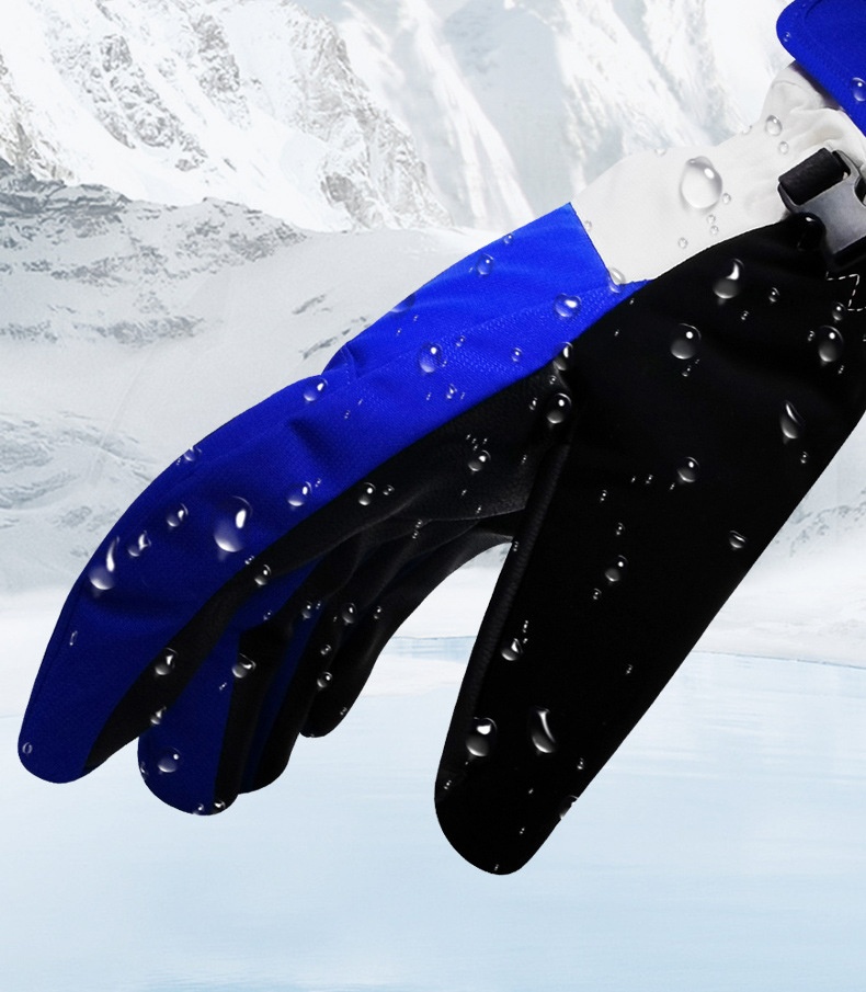 ActiveGo Dropshipping Ski Gloves For Men And Women, Thickened Windproof Cycling Outdoor Touchscreen Five-Finger Snowboarding_voghion.com