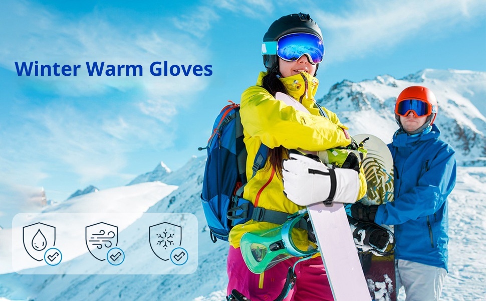 ActiveGo Cross-Border Cold-Proof Mountaineering Touchscreen Ski Cycling Anti-Freeze Winter Fleece-Lined Sports Thermal Gloves_voghion.com