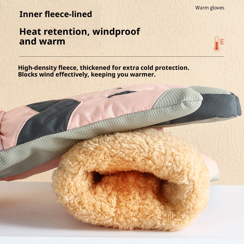 Guanti da sci ActiveGo per uomo e donna, per coppie, invernali, in caldo cotone, spessi, per bici elettrica, antivento, impermeabili, per esterni_voghion.com