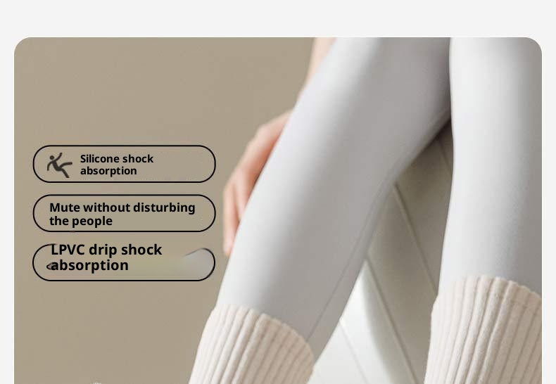 Chaussettes longues mi-mollet en coton antidérapant pour femme, idéales pour le sport, le fitness, le yoga et le pilates, automne-hiver. Pantalon requin._voghion.com