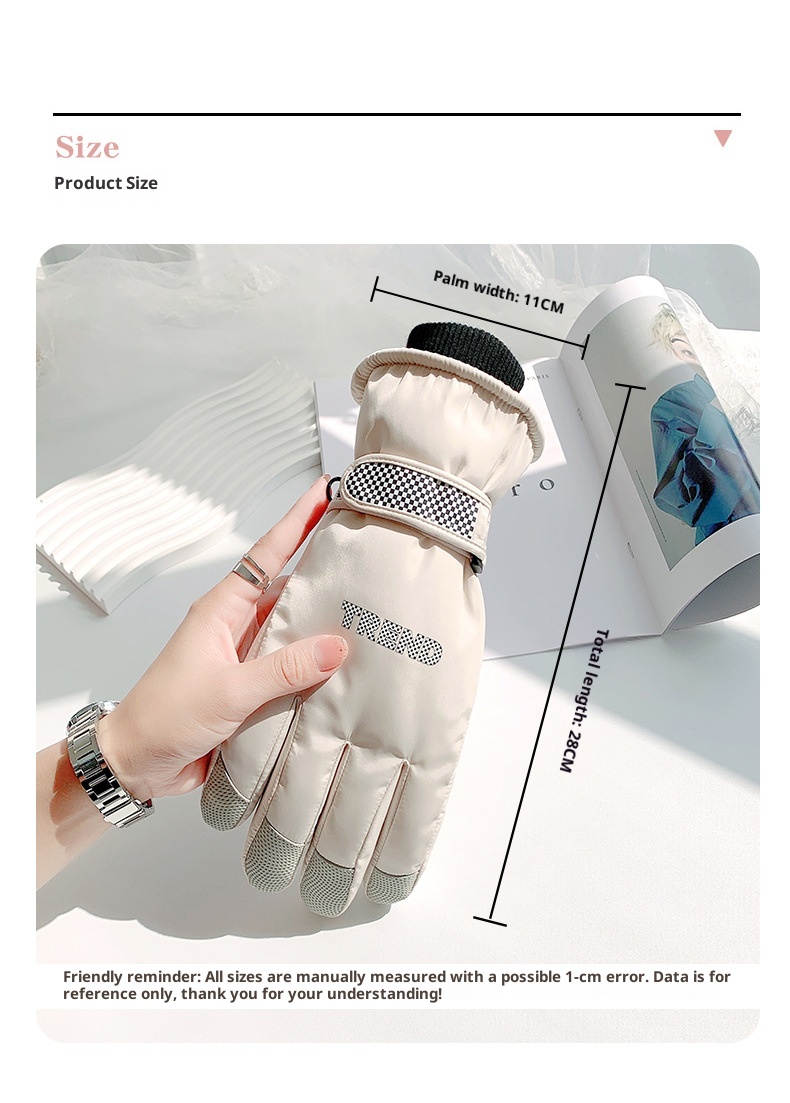 ActiveGo Ski For Men And Women, Winter Fleece-Lined Thickened Outdoor Sports Riding Mountaineering Windproof Waterproof Anti-Slip_voghion.com