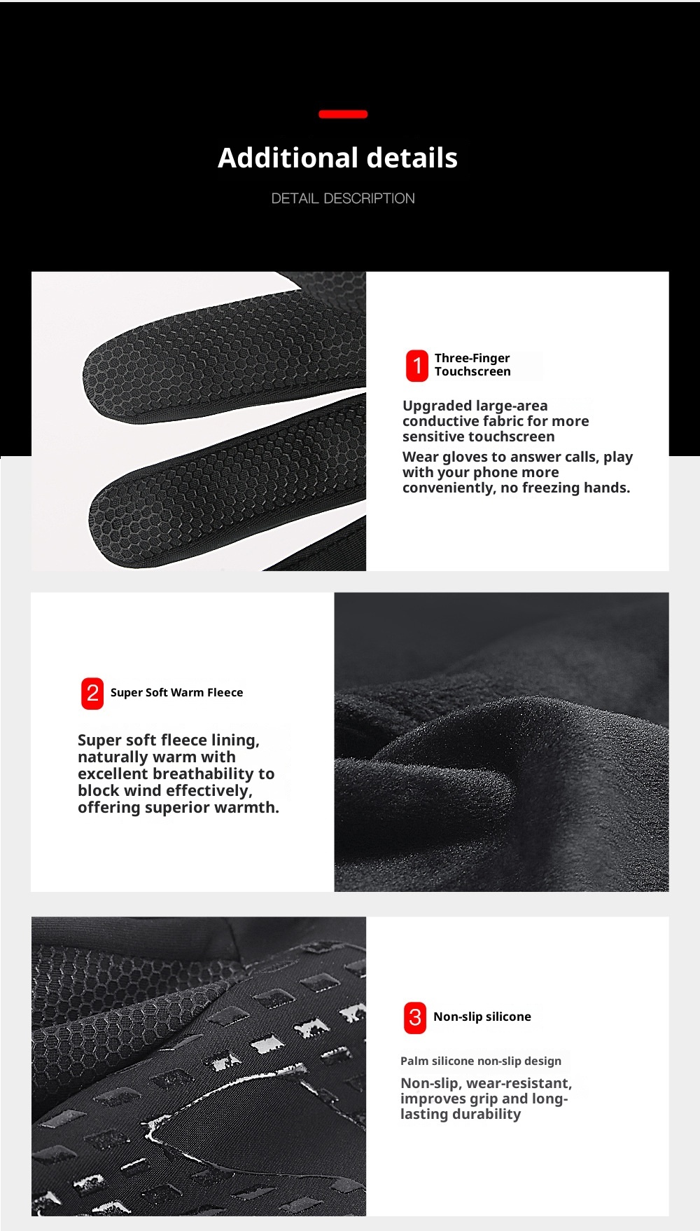 ActiveGo Outdoor Autumn And Winter Warm Bicycle Riding Touch Screen Windproof Women's Ski Sports Gloves Wholesale_voghion.com