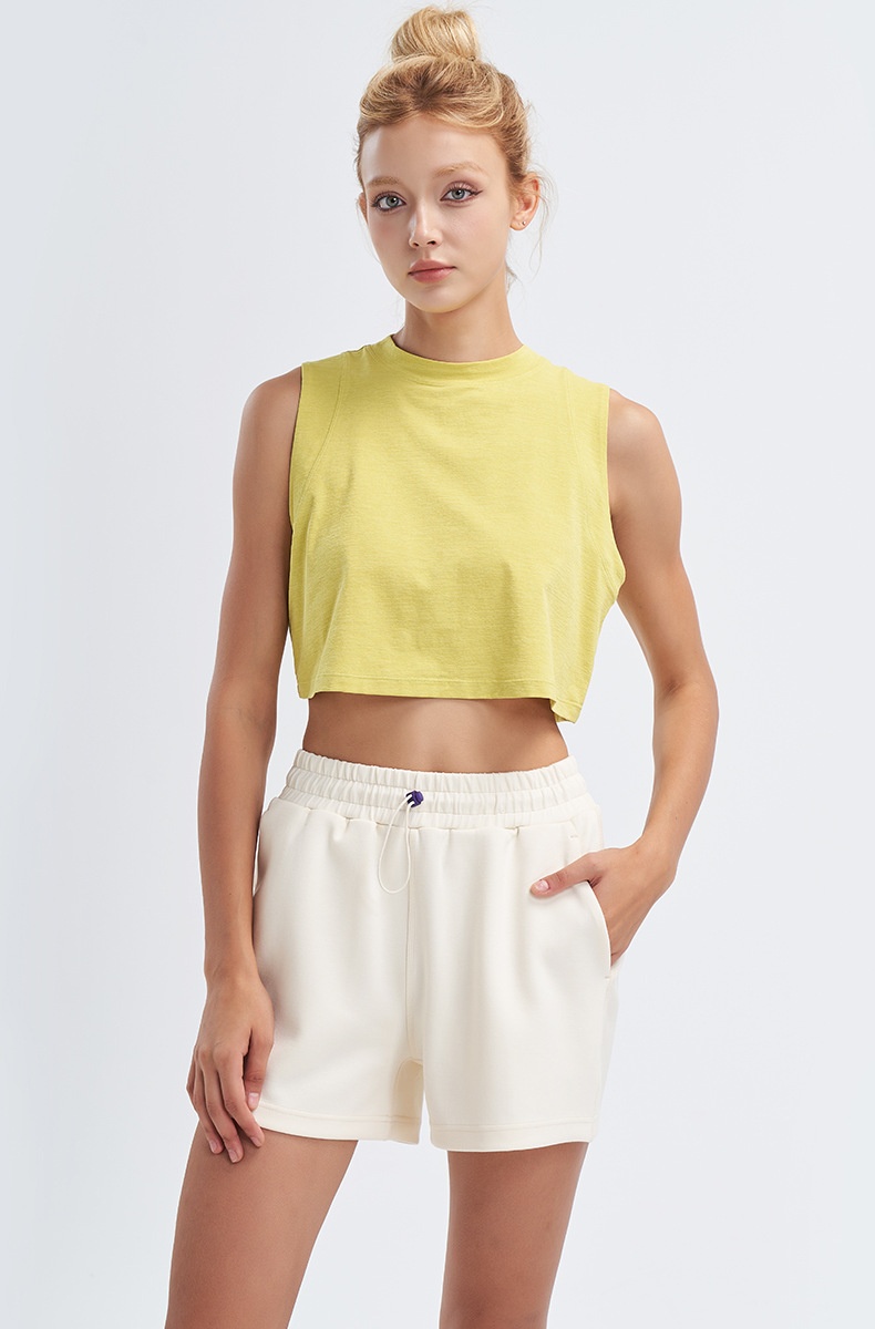 001 Sleeveless Yoga Sports Vest For Women, Barely There Feel, Breathable Running Top, Beautiful Back, Quick-Dry, Loose Fit,_voghion.com