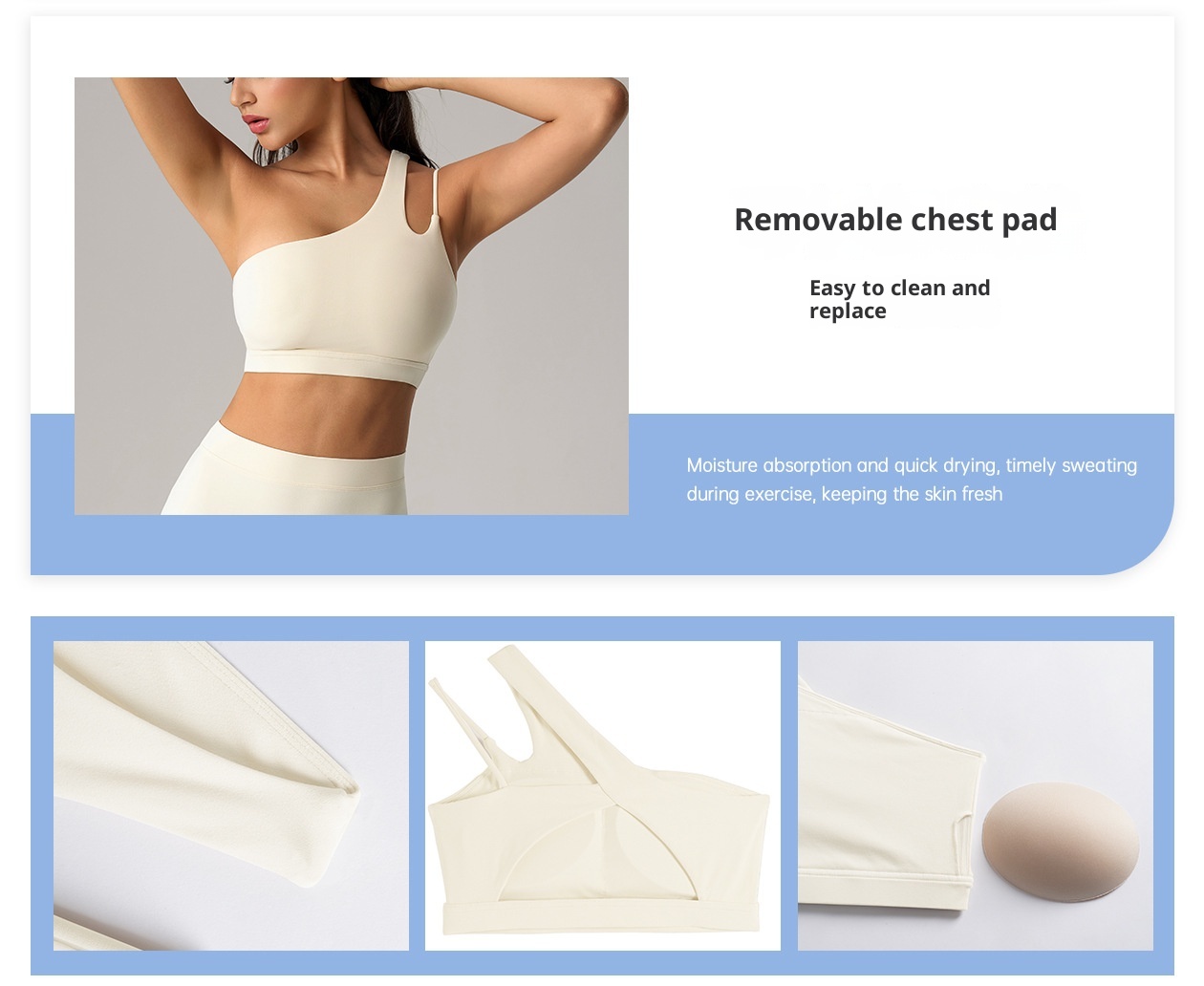 001 European And American Cross-Border One-Shoulder Yoga Beautiful Back Sports Bra Irregular Shoulder Running Fitness Vest_voghion.com