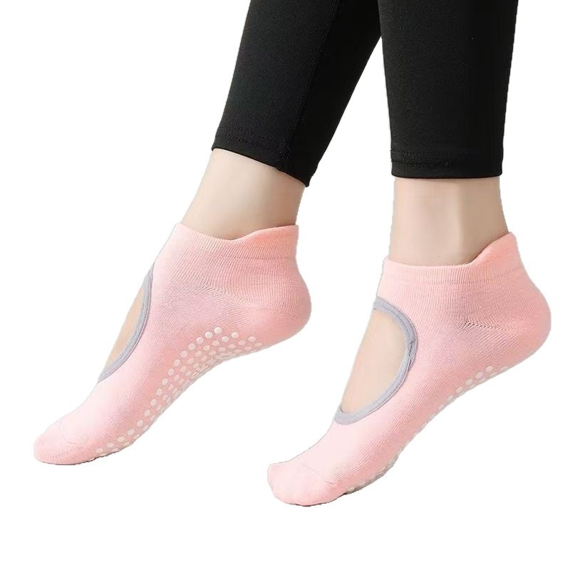 001 Professionelle Yoga-Socken für Damen, Boot, Frühling/Sommer, rutschfest, Pilates-Anfänger-Socken für den Innenbereich, Fitness- und Tanzsocken_voghion.com