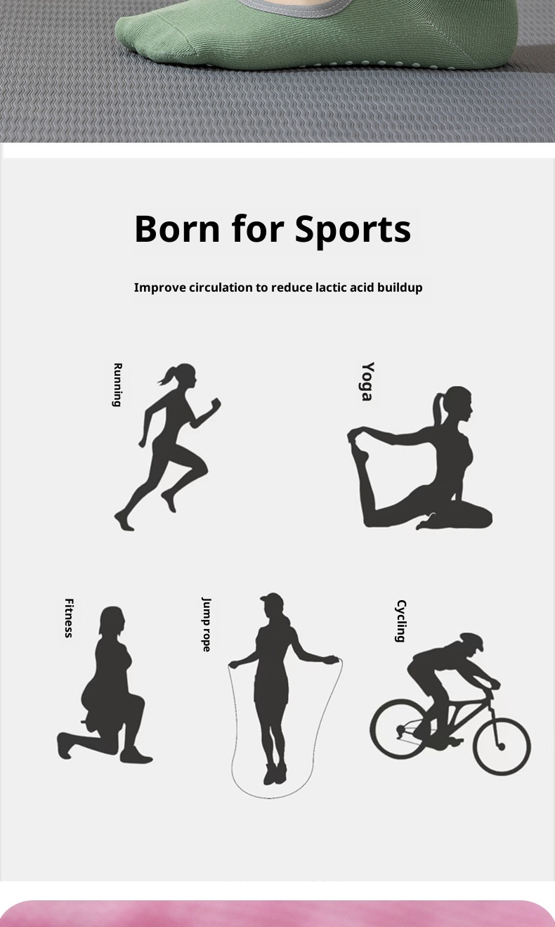 001 Professional Indoor Fitness Yoga Pilates Silicone Non-Slip Socks For Women Hollow Out Backless Breathable_voghion.com