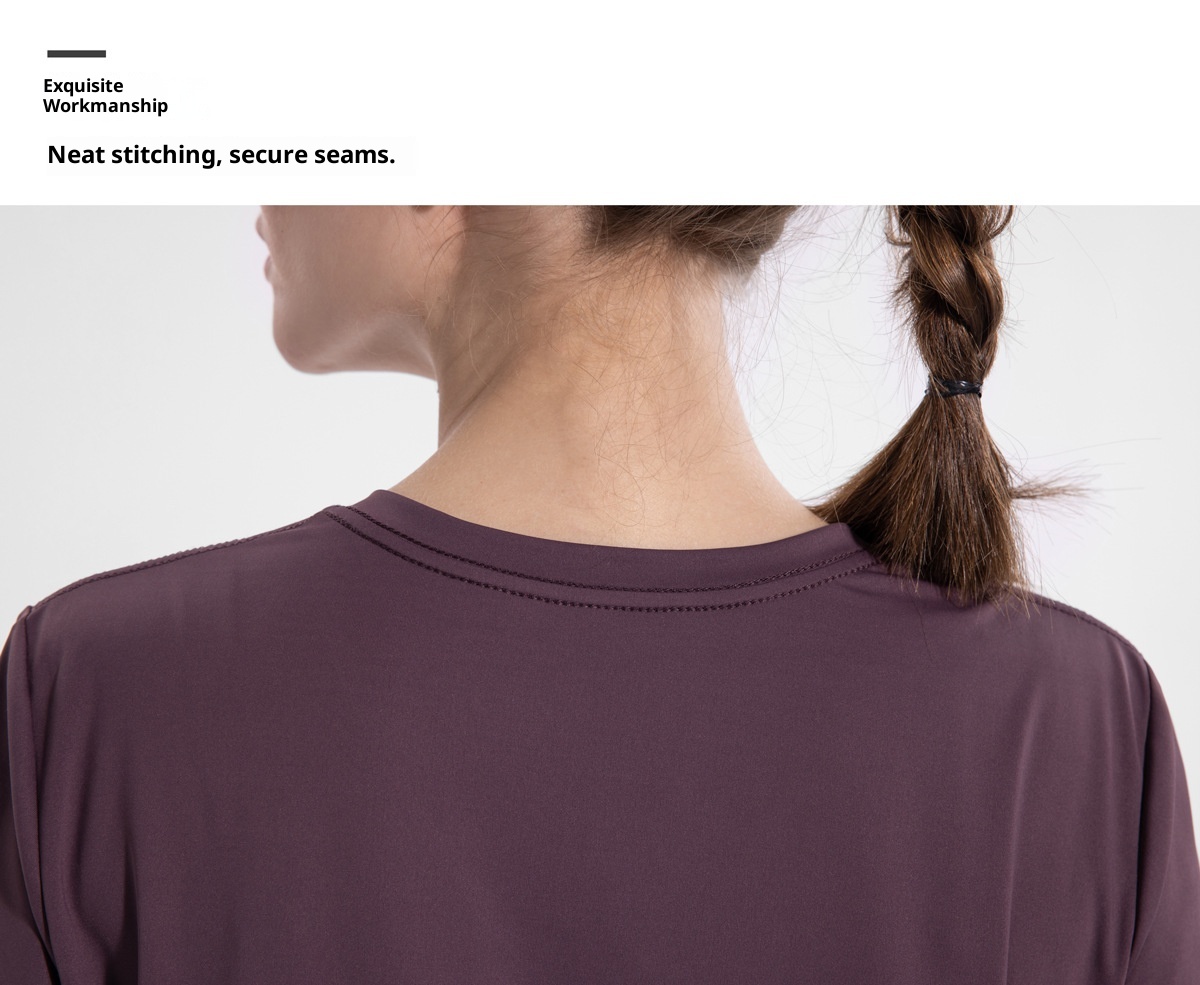 001 Maglietta da yoga con scollo a V taglie forti, a maniche corte, per donna, abbigliamento fitness, primavera estate, maglietta sportiva, corsa all'aperto_voghion.com