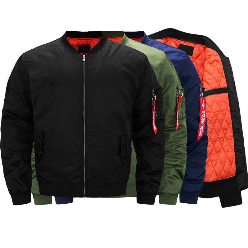 ActiveGo ActiveGo Cross-Border US European Plus Size Men's Loose Cotton Bomber Jacket Trendy_voghion.com