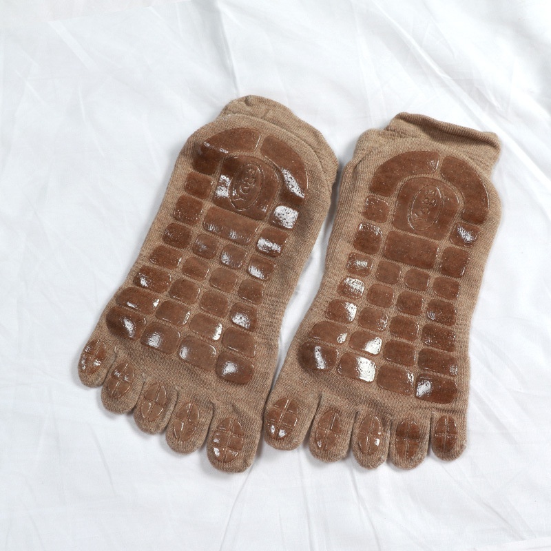 001 Herren-Yogasocken mit geteiltem Zehenbereich, vollständig offen, strapazierfähig, schweißabsorbierend, rutschfest_voghion.com