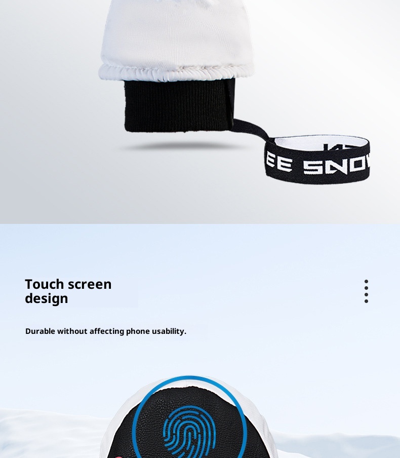ActiveGo Dropshipping Ski Gloves For Men And Women, Thickened Windproof Cycling Outdoor Touchscreen Five-Finger Snowboarding_voghion.com