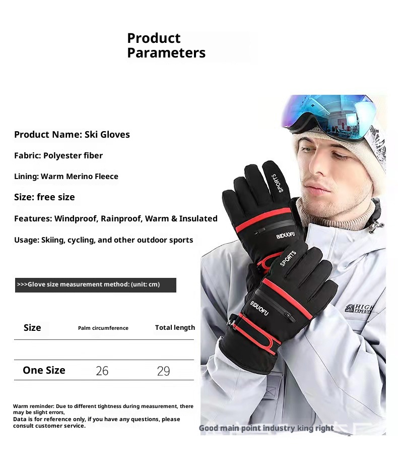 ActiveGo Cotton Gloves For Men And Women, Winter Warm Fleece-Lined Thickened Cycling Motorcycle Touchscreen Skiing Mountaineering_voghion.com