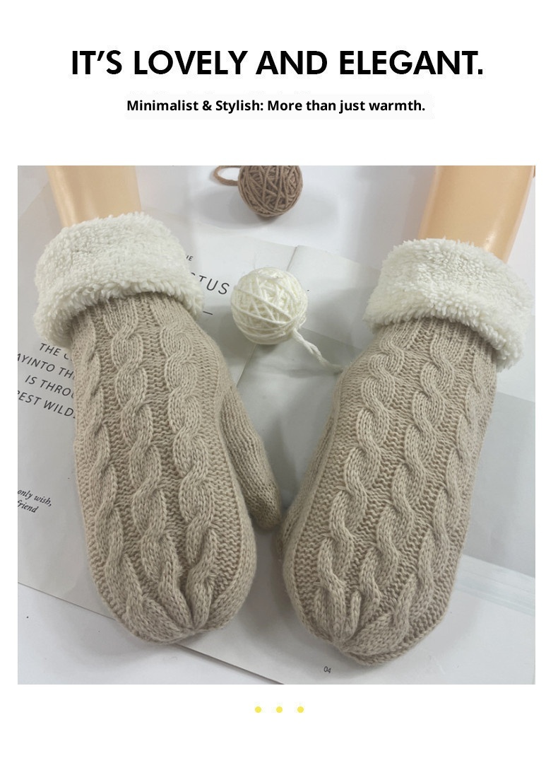 ActiveGo Touchscreen gebreide wollen tashoes voor mannen en vrouwen, herfst en winter buiten, winddicht, warm, verdikt, volwassen wanten_voghion.com