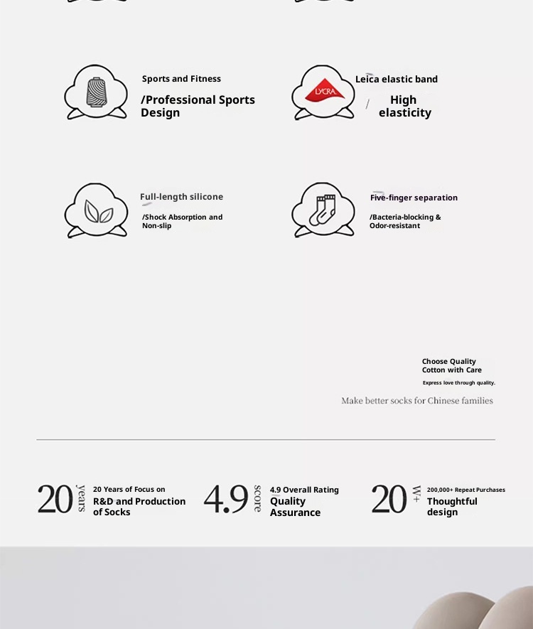 001 Five-Finger Yoga Non-Slip Profeional Women Mid-Calf Pilate Indoor Beginner Training Fitne Sport Toe Separator_voghion.com