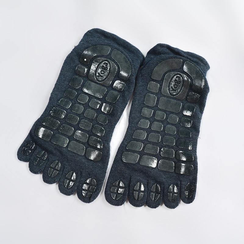 001 Herren-Yogasocken mit geteiltem Zehenbereich, vollständig offen, strapazierfähig, schweißabsorbierend, rutschfest_voghion.com