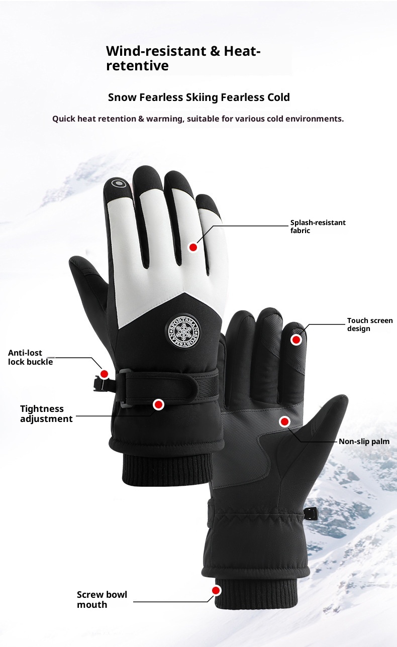 ActiveGo Warm für Damen und Herren, Winterfleece-gefüttert, dick, winddicht, wasserdicht, für Outdoor-Sportarten wie Radfahren, E-Bike-Fahren und Skifahren_voghion.com