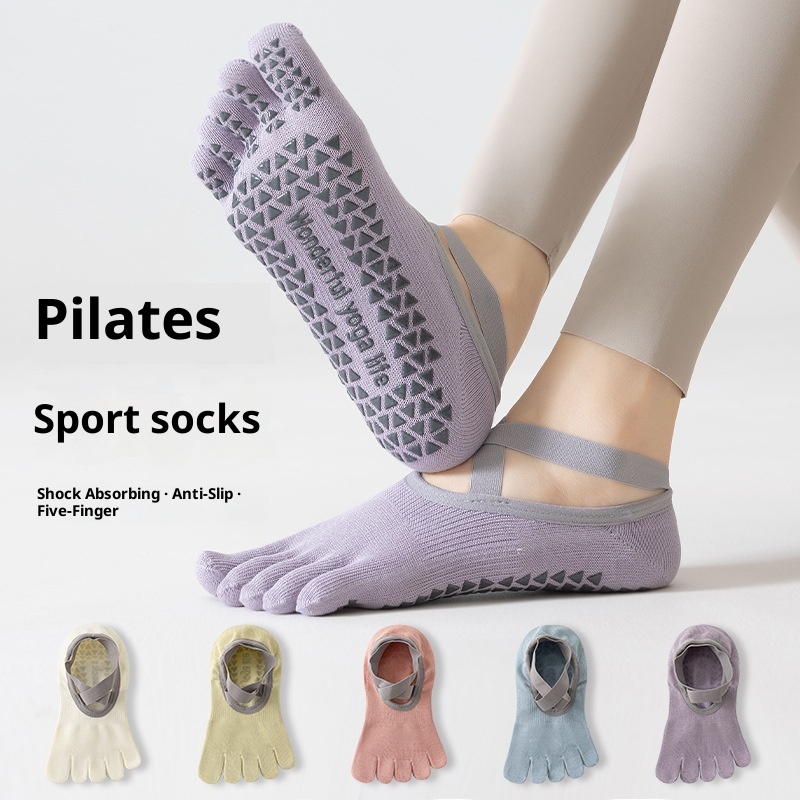 001 Yoga Five-Toe For Women, Summer Thin Non-Slip Pointed Elastic Sports Socks, Pilates Special Socks_voghion.com