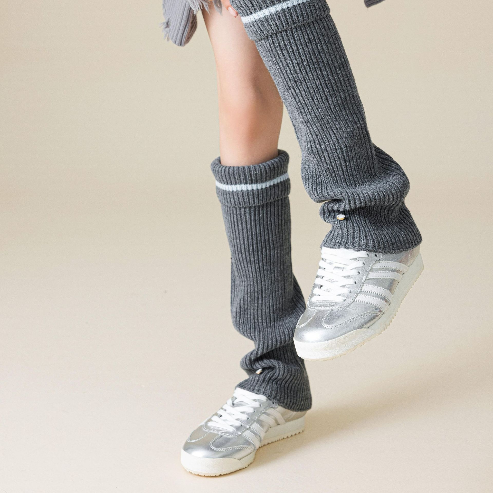 001 001 Calzini lunghi da donna, caldi e spessi, per yoga, fitness e sport, autunno inverno_voghion.com