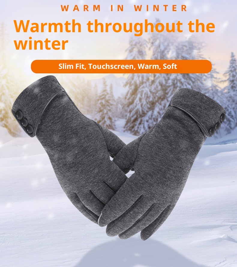 ActiveGo Winter Koreaanse versie Fleece-gevoerde warme, niet-vallende fleece dames outdoor ski- en elektrische fietshandschoenen met touchscreen_voghion.com