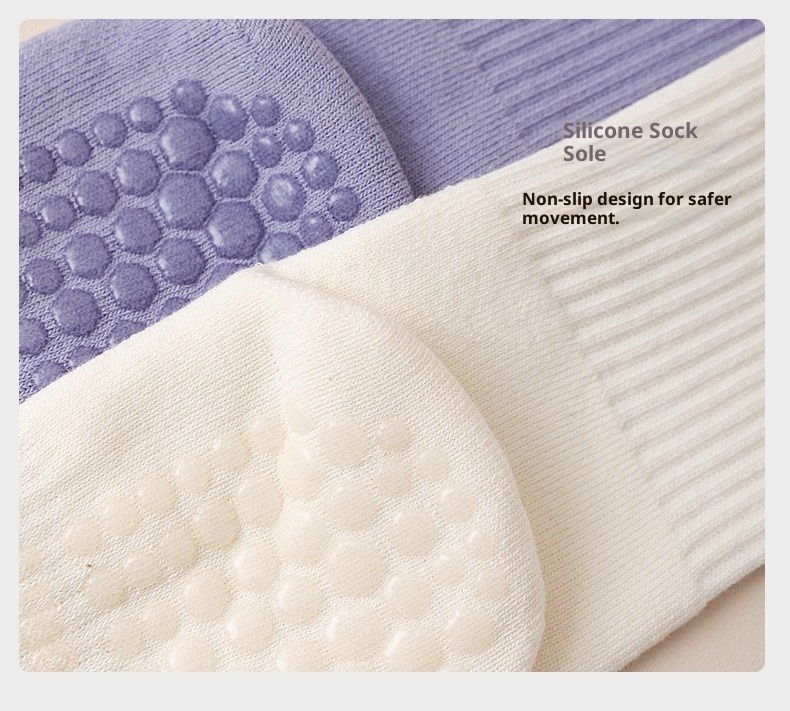 001 Yoga Damen Rutschfeste High-End Professionelle Indoor Pilates Fitness Sport Laufen Springseil Tanz Hohe Socken_voghion.com