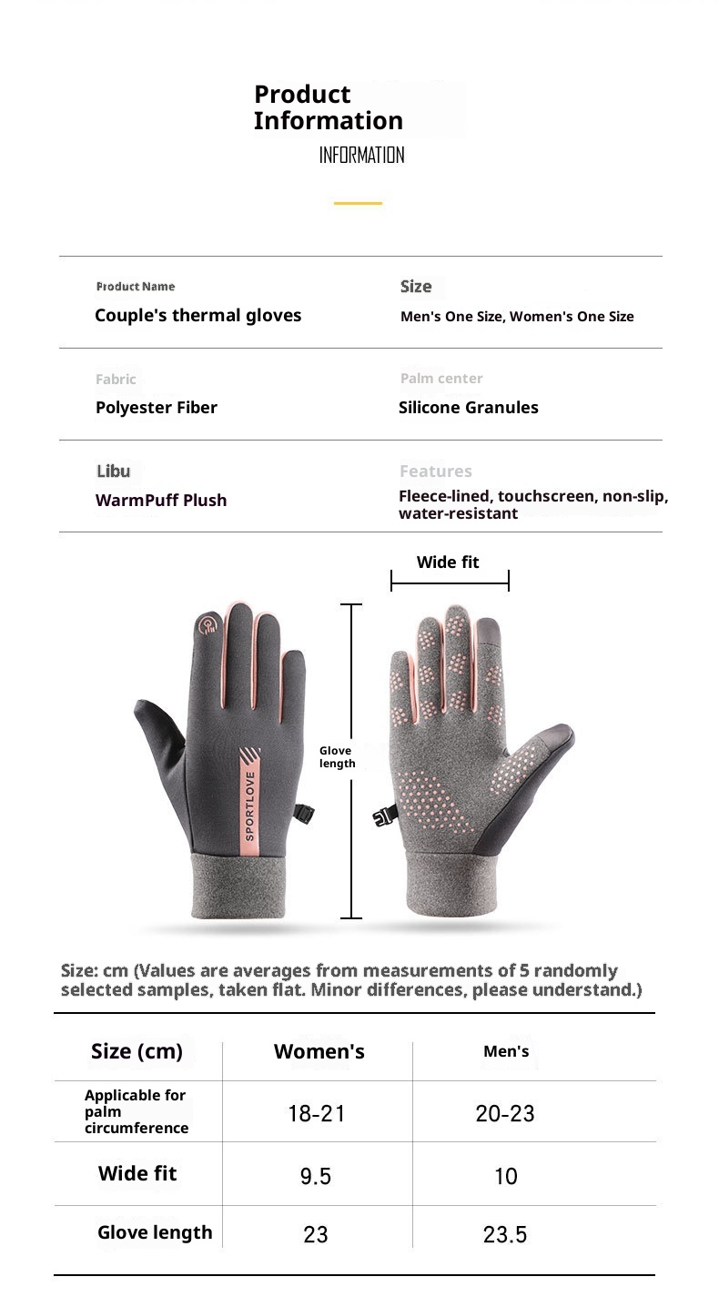 Gants d'extérieur chauds ActiveGo pour hommes et femmes, coupe-vent, imperméables, d'hiver, en velours antidérapant et tactile pour la moto_voghion.com