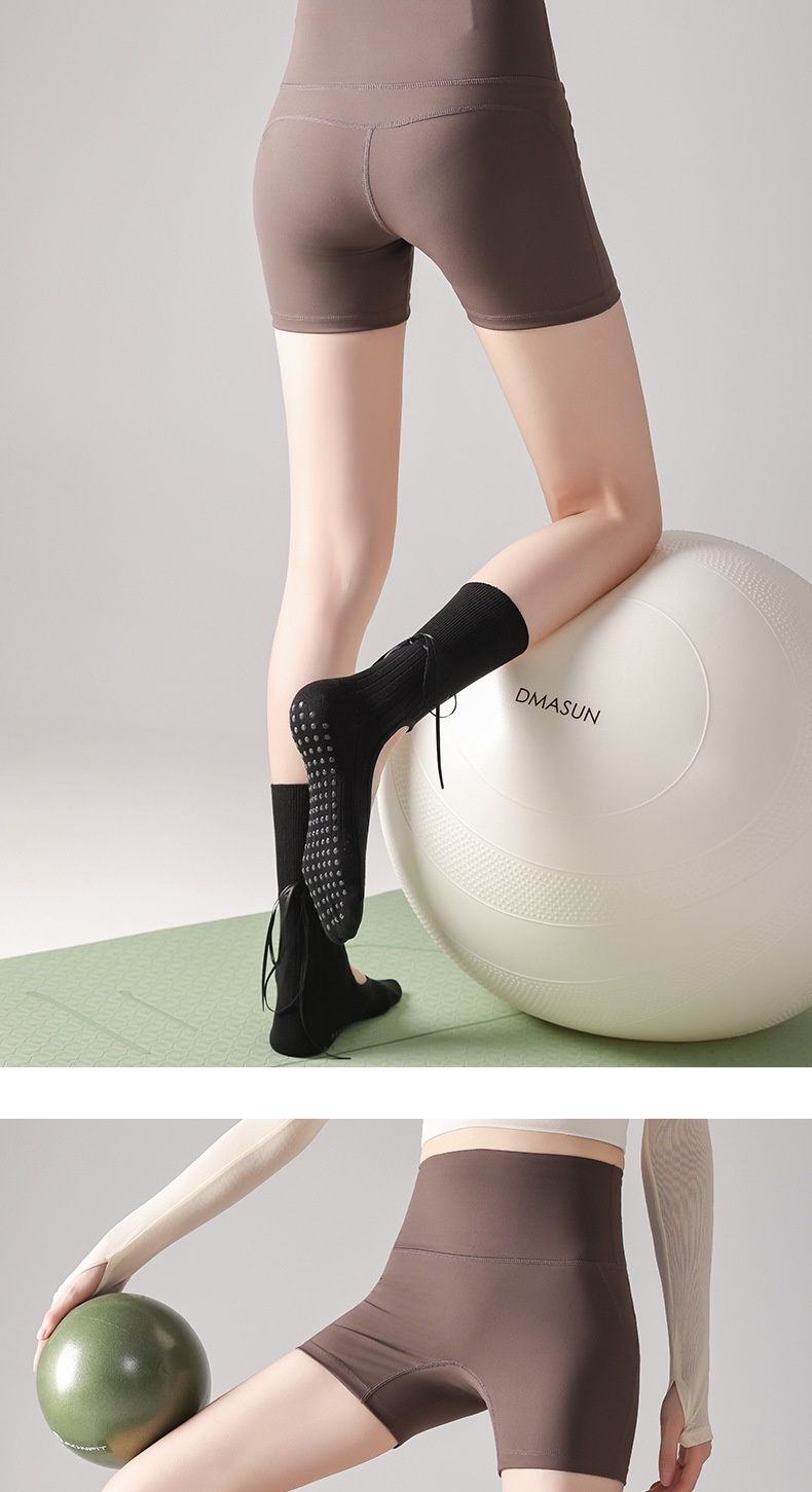 001 Video Album Parameters Yoga Ballet Pilates Special Socks Non-Slip Open Toe Miu Style Ribbon_voghion.com