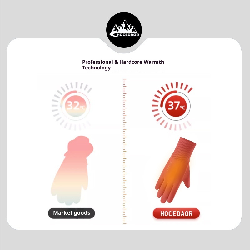 Gants de sport ActiveGo Cross-Border Winter Thermal pour femmes et couples, coupe-vent, imperméables et épais, pour le ski et les activités de plein air (vente en gros)._voghion.com