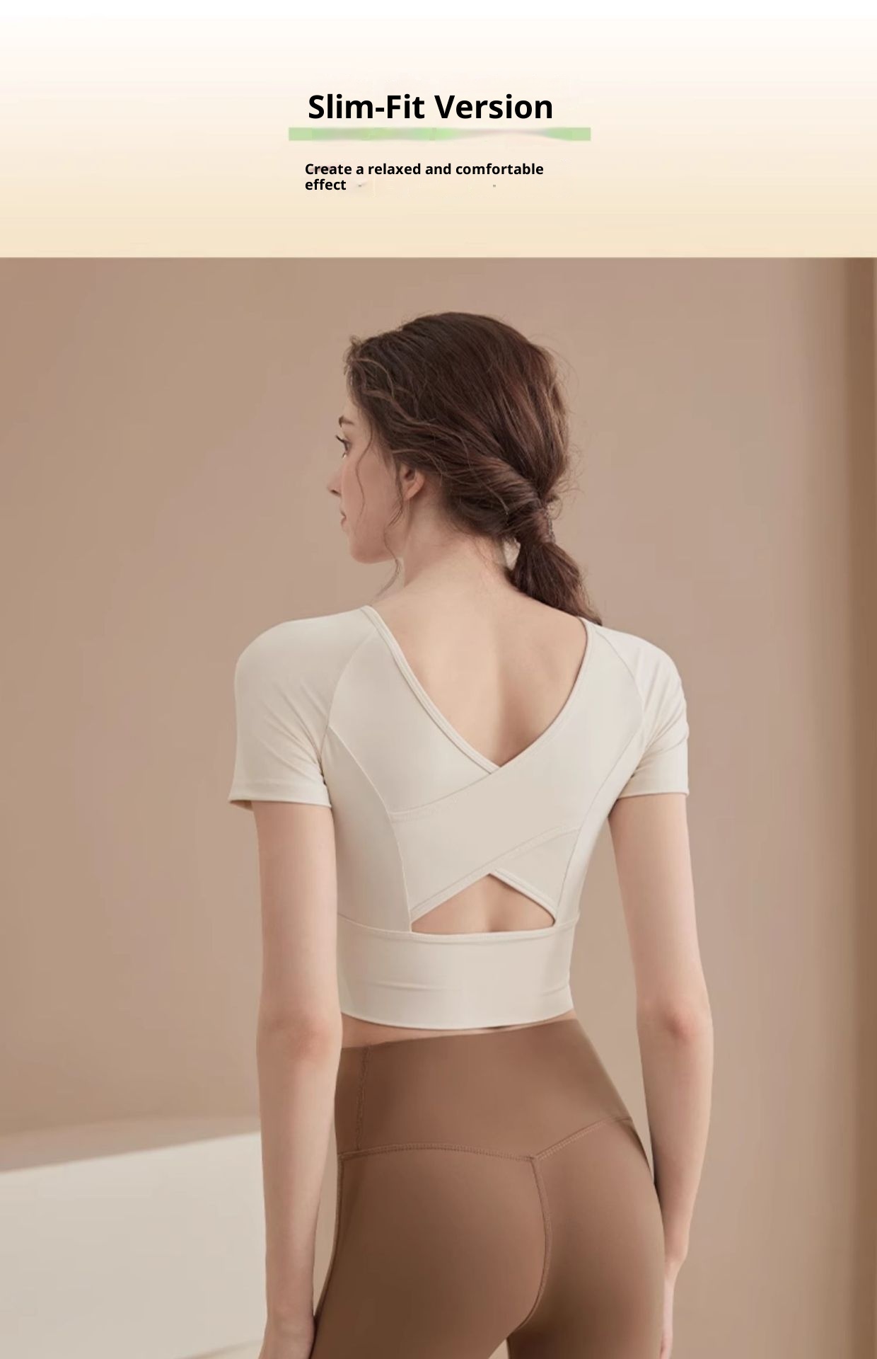 001 Backless Yoga Top For Women Summer Fitness Clothing Pilates Sports Set New Short Sleeve With Chest Pad Tight-Fitting_voghion.com
