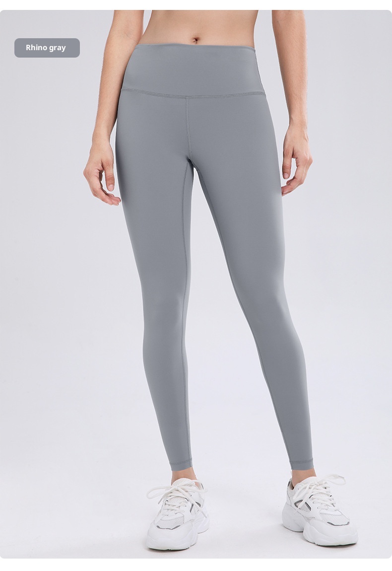 001 Wunder Train Drawstring Nine-point Naked Feel Breathable Double-sided Brushed Long Tummy Control Hip Lift Yoga Pants_voghion.com