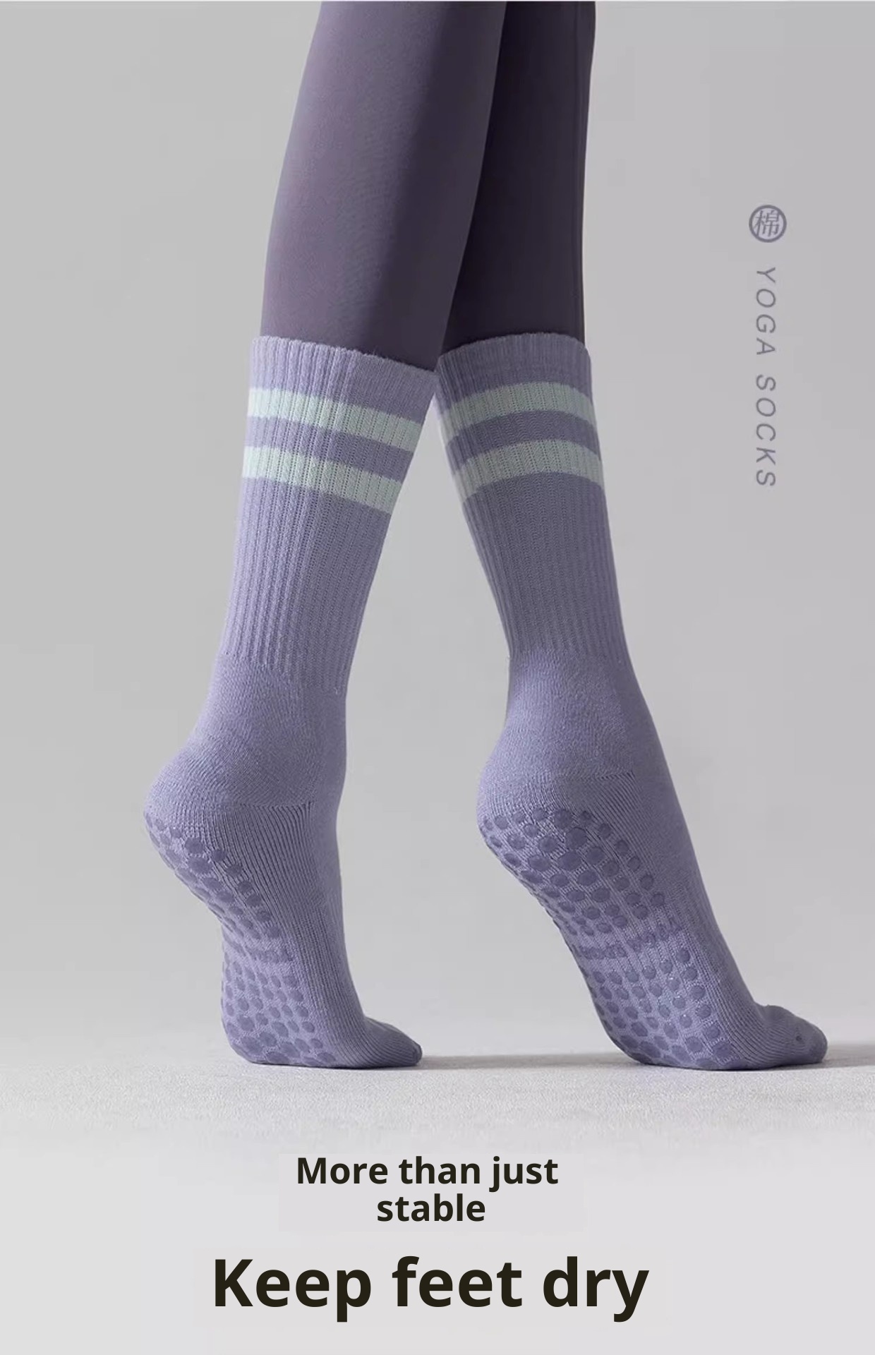 001 Yoga Professional Damen Pilates Verdickte Sport Fitness Laufseil Springseil Hochdruck Anti-Rutsch Socken_voghion.com