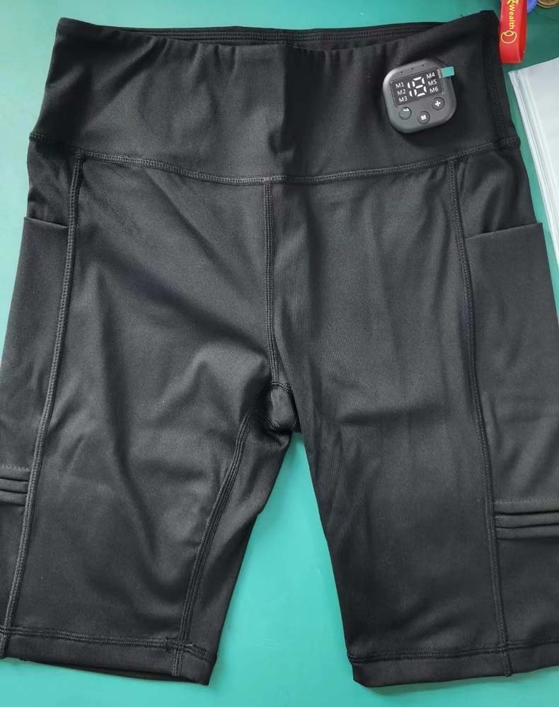 001 Fitness Massage Microcurrent Pulse Five-point Hip-lifting EMS Intelligent Abdominal Shaping Yoga Pants_voghion.com