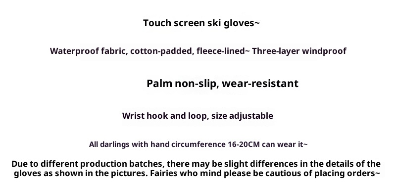 ActiveGo Dames Skihandschoenen Winter Dik Rijden Elektrische Motorfiets Fleece Sneeuw Spelen Heren Touchscreen Outdoor Katoen Warm_voghion.com