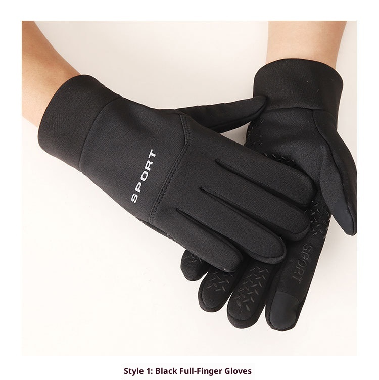 ActiveGo Outdoor Cycling Gloves Men And Women, Winter Fleece-Lined, Warm, Touchscreen, Non-Slip, For Cycling, Mountaineering,_voghion.com