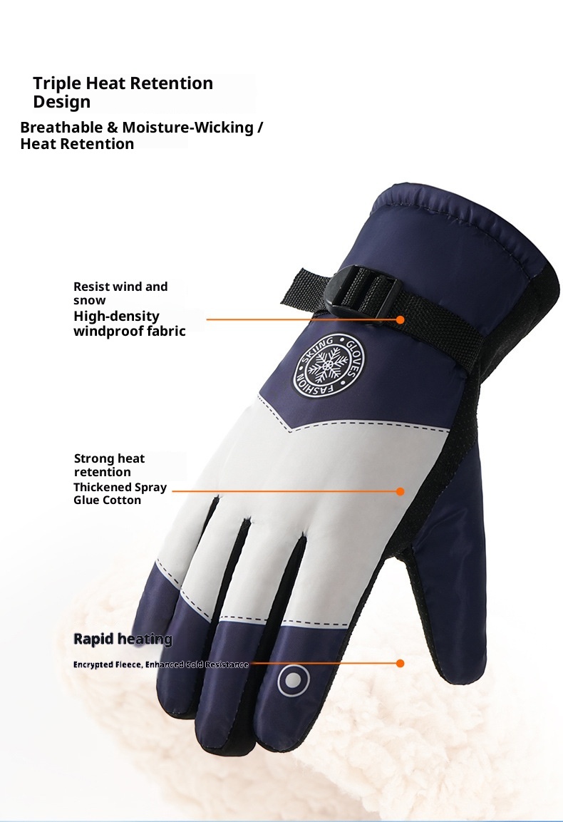 ActiveGo Autumn And Winter Anti-Slip Warm Gloves Outdoor Cycling New Skiing Windproof Waterproof Cold-Proof Versatile_voghion.com