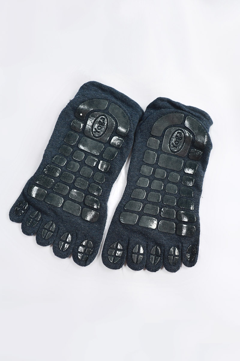 001 Herren-Yogasocken mit geteiltem Zehenbereich, vollständig offen, strapazierfähig, schweißabsorbierend, rutschfest_voghion.com