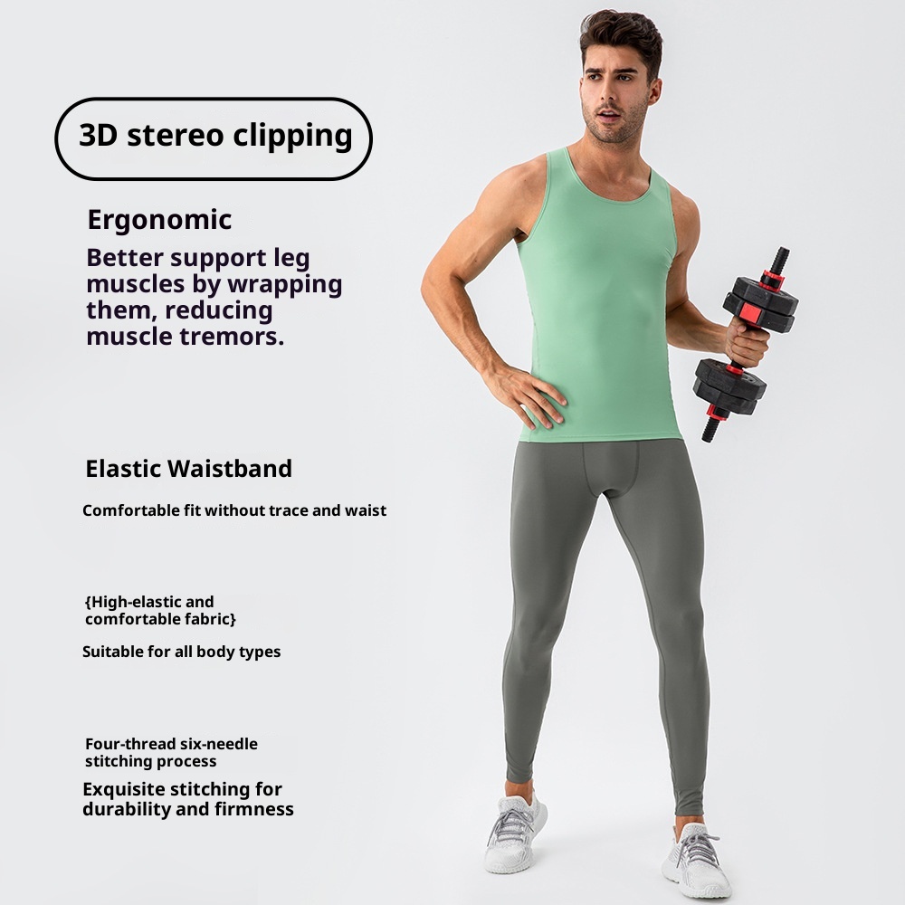 Pantaloni sportivi da corsa ad asciugatura rapida, traspiranti e aderenti, ad alta elasticità, da uomo, della serie Breathing, modello Naked Feel, 001, 31341_voghion.com