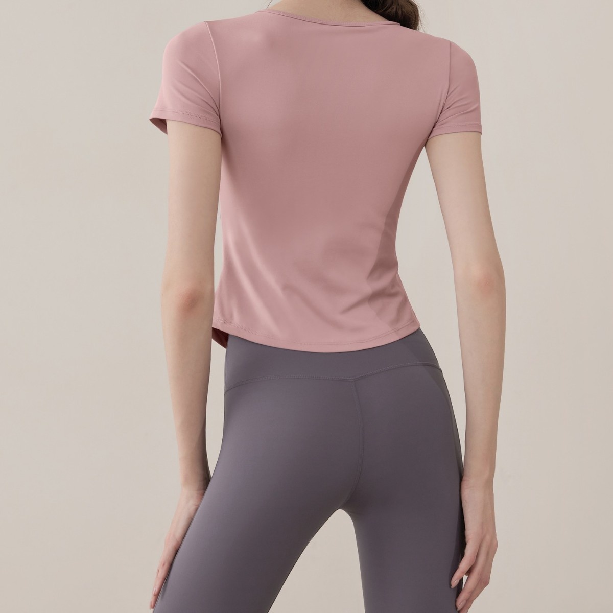 001 Training Advanced Pilates Yoga Abbigliamento fitness da donna Nuovo top sportivo a maniche corte traspirante e confortevole_voghion.com