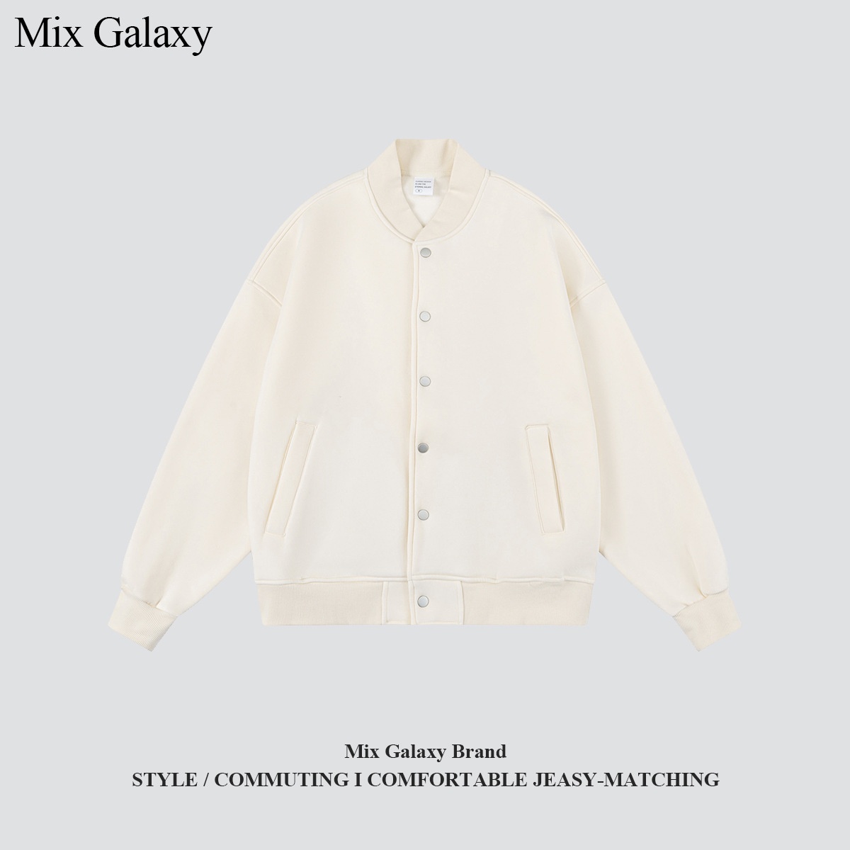 ActiveGo ActiveGo MIX Men's Clothing 2025 Autumn Winter Fleece Solid Color Baseball American Retro Trendy Brand Flight Jacket Fog Coat Top_voghion.com