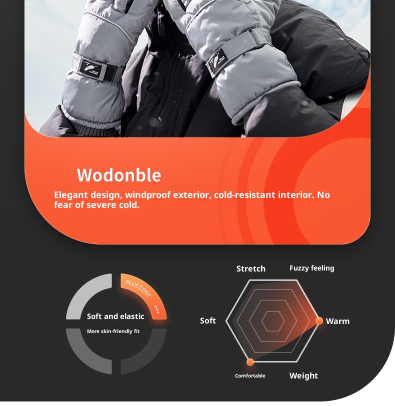 ActiveGo Herren Ski- und Radhandschuhe, kältebeständig, fleecegefüttert, dick und warm, aus Baumwolle, für Outdoor-Aktivitäten im Winter_voghion.com